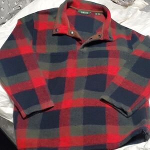 Orvis Red and Green Checkered Fleece